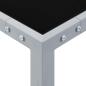 Preview: Gartentisch 130x130x72 cm Grau Stahl und Glas