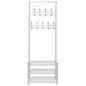 Preview: Garderobe mit Schuhablage 68×32×182,5 cm Weiß