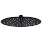 Preview: ARDEBO.de - Regenbrause Edelstahl 25 cm Rund Schwarz