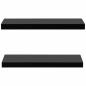 Preview: Schweberegale 2 Stk. Schwarz 60 x 20 x 3,8 cm