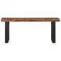 Preview: Sitzbank 110 cm Altholz und Stahl