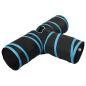 Preview: ARDEBO.de - Katzentunnel 3-Wege Schwarz und Blau 90 cm Polyester