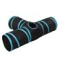 Preview: Katzentunnel 3-Wege Schwarz und Blau 90 cm Polyester