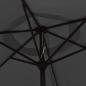 Preview: Sonnenschirm Anthrazit 200 x 224 cm Aluminium