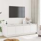 Preview: ARDEBO.de - TV-Schrank Weiß 156x37x45 cm Massivholz Kiefer