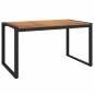 Preview: Gartentisch mit Beinen in U-Form 140×80×75 cm Massivholz Akazie