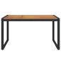 Preview: Gartentisch mit Beinen in U-Form 140×80×75 cm Massivholz Akazie