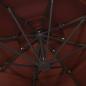 Preview: Sonnenschirm mit Aluminium-Mast 4-lagig Terrakottarot 3x3 m