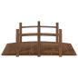 Preview: Gartenbrücke mit Geländer 150x67x56 cm Massivholz Fichte