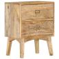 Preview: ARDEBO.de - Nachttisch 40 x 35 x 55 cm Massivholz Mango