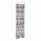 Preview: ARDEBO.de - Wandgarderobe mit 6 Haken 120 x 40 cm "FAMILY RULES"