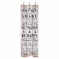 Preview: Wandgarderobe mit 6 Haken 120 x 40 cm "FAMILY RULES"