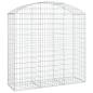 Preview: Gabione mit Hochbogen 150x50x140/160 cm Verzinktes Eisen