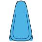 Preview: Pop-Up Duschzelt Blau