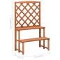 Preview: Blumentreppe mit Rankgitter 70x42x115 cm Massivholz Tanne