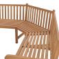 Preview: Garten-Eckbank 185x185x90 cm Massivholz Teak