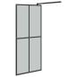 Preview: Duschwand für Walk-in Dusche 80x195 cm Dunkles Sicherheitsglas