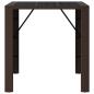 Preview: Bartisch mit Glasplatte Braun 105x80x110 cm Poly Rattan