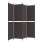 Preview: 4-tlg. Paravent Braun 200x200 cm Stoff
