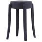 Preview: Stapelbare Hocker 4 Stk. Schwarz Kunststoff