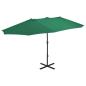 Preview: ARDEBO.de - Sonnenschirm mit Aluminium-Mast 460x270 cm Grün