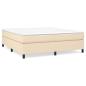 Preview: Boxspringbett mit Matratze Creme 180x200 cm Stoff