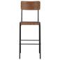 Preview: Barhocker 2 Stk. Braun Massives Sperrholz Stahl