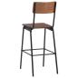 Preview: Barhocker 2 Stk. Braun Massives Sperrholz Stahl