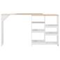 Preview: Bartisch mit Beweglichem Regal Weiß 138x39x110 cm
