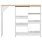 Preview: Bartisch mit Beweglichem Regal Weiß 138x39x110 cm