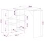 Preview: Bartisch mit Beweglichem Regal Weiß 138x39x110 cm