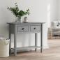 Preview: ARDEBO.de - Konsolentisch BODO Grau 91x35x74 cm Massivholz Kiefer