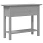 Preview: Konsolentisch BODO Grau 91x35x74 cm Massivholz Kiefer