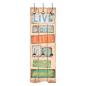 Preview: Wandgarderobe mit 6 Haken 120 x 40 cm "LIVE LIFE"