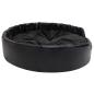 Preview: Hundebett Schwarz 99x89x21 cm Plüsch und Kunstleder