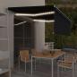 Preview: ARDEBO.de - Markise Automatisch mit Rollo LED Windsensor 4x3 m Anthrazit