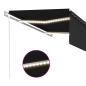 Preview: Markise Automatisch mit Rollo LED Windsensor 4x3 m Anthrazit