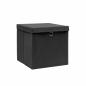 Preview: Aufbewahrungsboxen mit Deckeln 4 Stk. 28x28x28 cm Schwarz