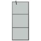 Preview: Duschwand für Walk-In Dusche 90x195 cm Dunkel ESG Glas Schwarz