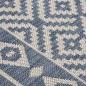 Preview: Outdoor-Teppich Flachgewebe 160x230 cm Blau Gestreift