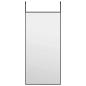 Preview: Türspiegel Schwarz 30x60 cm Glas und Aluminium