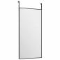 Preview: Türspiegel Schwarz 30x60 cm Glas und Aluminium