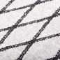 Preview: Teppich Waschbar 80x300 cm Weiß und Schwarz