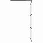 Preview: Duschwand für Walk-In Dusche 100x195 cm ESG Mattiert Schwarz