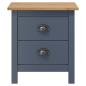 Preview: Nachttisch Hill Grau 46x35x49,5 cm Massivholz Kiefer