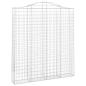 Preview: Gabione mit Hochbogen 200x30x220/240 cm Verzinktes Eisen