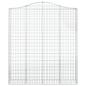 Preview: Gabione mit Hochbogen 200x30x220/240 cm Verzinktes Eisen