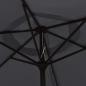 Preview: Sonnenschirm Schwarz 200 x 224 cm Aluminium