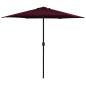 Preview: ARDEBO.de - Sonnenschirm mit Aluminium-Mast 270x246 cm Bordeauxrot