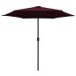Preview: Sonnenschirm mit Aluminium-Mast 270x246 cm Bordeauxrot